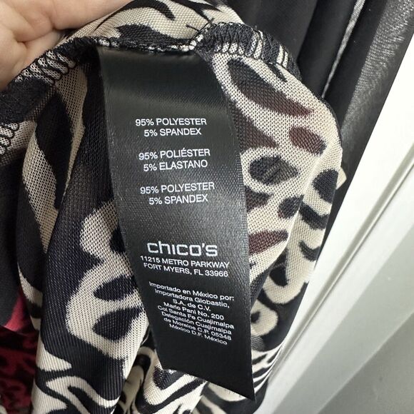 Chicos Caftan Cardigan Open Front Top Sz 3 16 USA - Picture 4 of 7